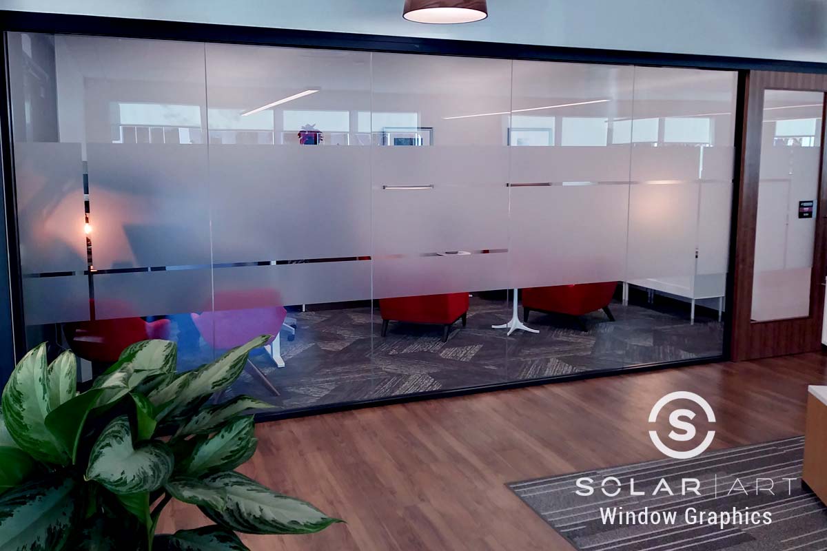 Frosted window film for office privacy