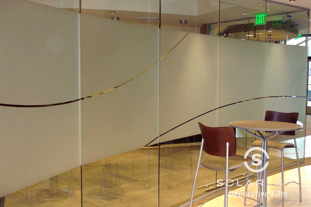 Frosted decorative window film with di cut