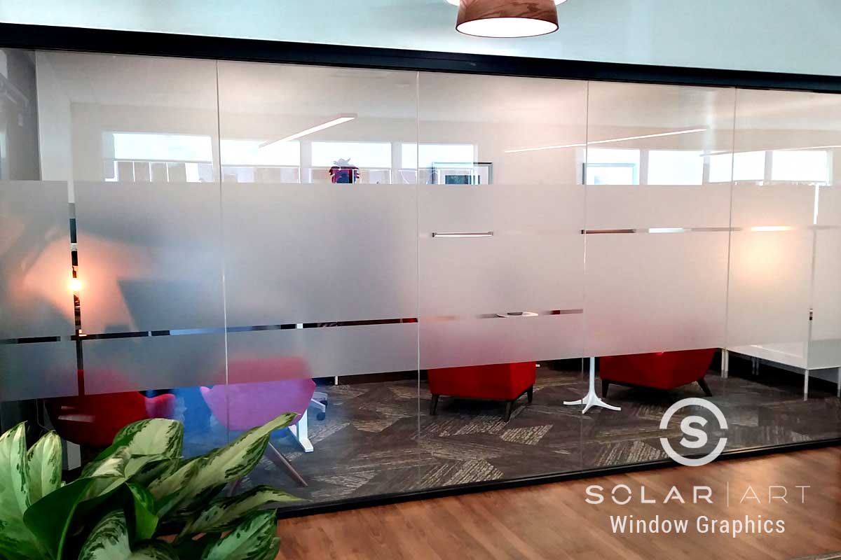 Frosted glass for conference rooms