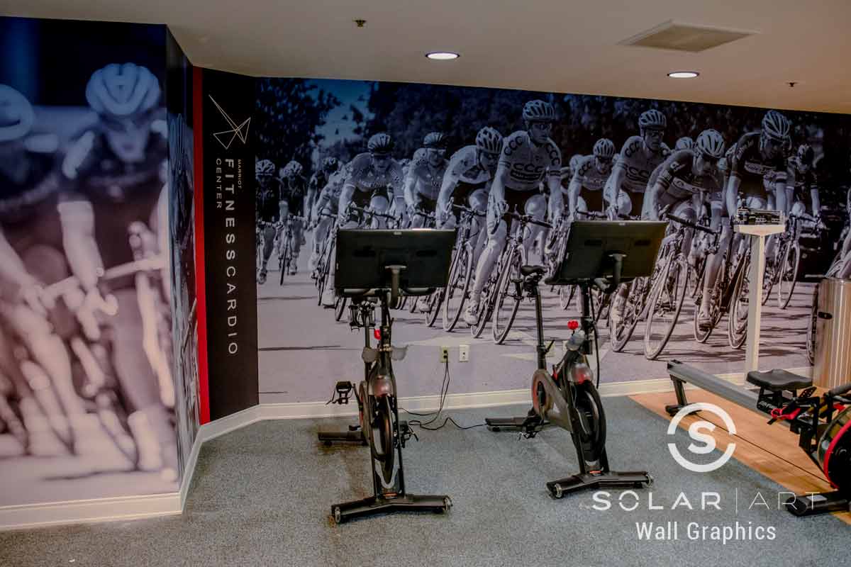 Wall mural for gym or fitness center