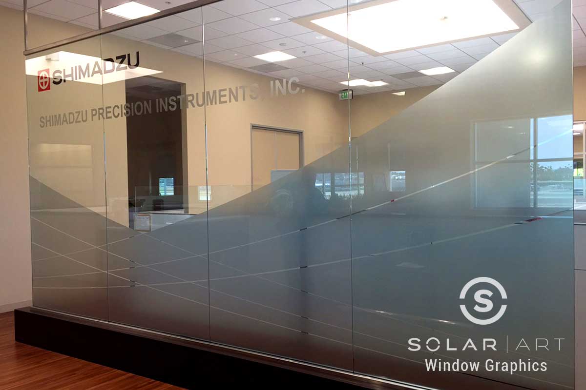 Window graphics for glass partitions