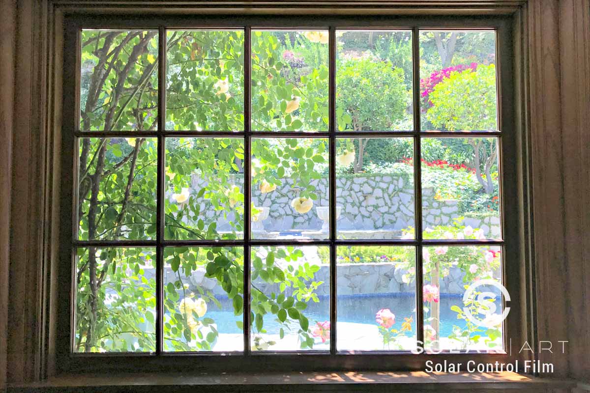 Window film for french pane window