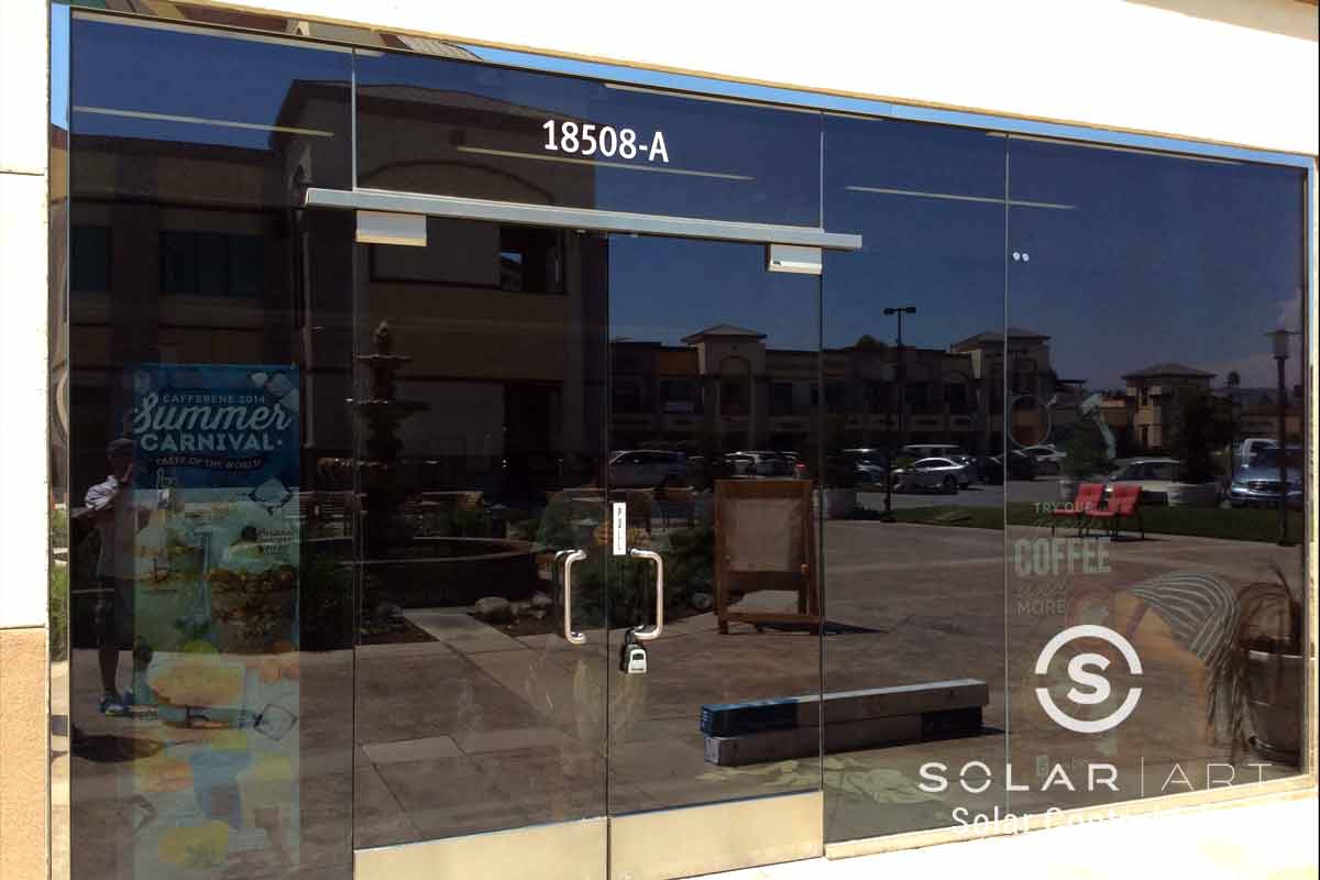 UV blocking window film for retail shop