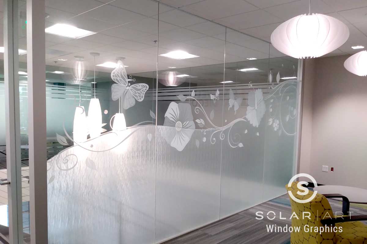 Window graphics for offices